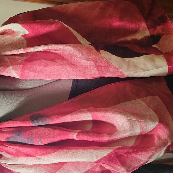 2 FOR $20 - Pink Rose Scarf - Picture 3 of 4